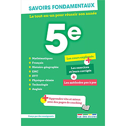 5e, savoirs fondamentaux : le tout-en-un pour réussir son année