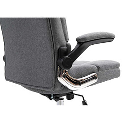 Avis Decoshop26 Chaise de bureau pivotante réglable en hauteur en tissu gris forme ergonomique 04_0001874