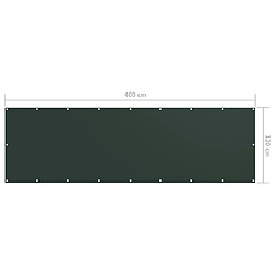 Acheter vidaXL Écran de balcon Vert foncé 120x400 cm Tissu Oxford