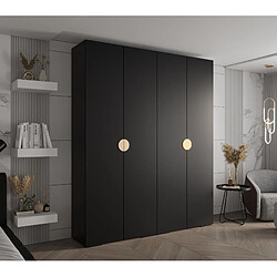 Abiks Meble Armoire Inova 4 À Portes Battantes 236,7/200/47 4 Portes (nero/d’oro)