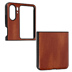 Avizar Coque Oppo Find N2 Flip effet cuir Camel