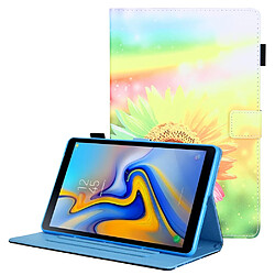 Etui en PU + TPU avec support et porte-carte tournesol pour votre Samsung Galaxy Tab A8 10.5 2021 SM-X200/X205