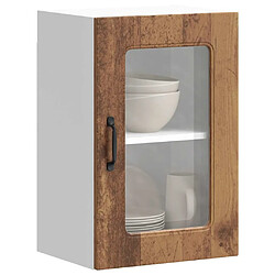 vidaXL Armoire murale de cuisine avec porte en verre Kalmar vieux bois