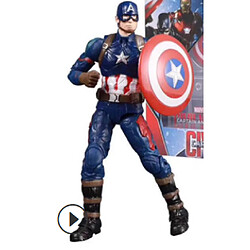 Universal 18cm Disney Miracle Toy 17cm Avengers Wireless War Spider-Man Captain American Iron Man Herck Action Image Doll Cadeau | Action People (Bleu)