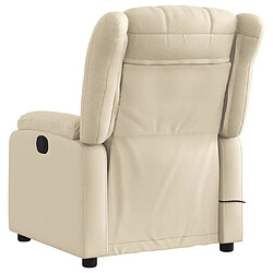 Avis vidaXL Fauteuil de massage inclinable Crème Tissu