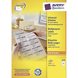 Avis AVERY/Zweckform étiquettes, 64,6 x 33,8 mm, bord