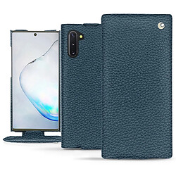 Housse cuir Samsung Galaxy Note10 - Rabat vertical - Indigo ( Pantone #1f4565 ) - NOREVE