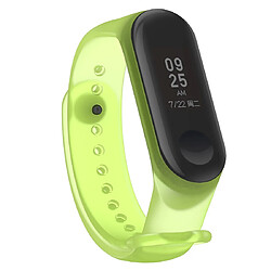 Acheter Wewoo Bracelet pour montre connectée Bande de en silicone coloré translucide Xiaomi Mi Band 3 & 4 Vert