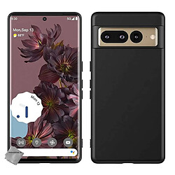 Htdmobiles Coque pour Google Pixel 7 Pro 5G - housse etui silicone gel fine + verre trempe - NOIR