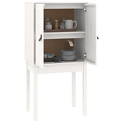 Avis vidaXL Buffet haut Blanc 60x40x120 cm Bois massif de pin