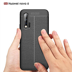 Acheter Wewoo Coque Pour Huawei Nova 6 Litchi Texture TPU Antichoc Rouge