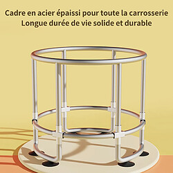 IKIDO Trampoline avec filet de protection, trampoline exterieur enfant,trampoline rond pour enfants avec clôture de sécurité,filet de sécurité respirant,orange pas cher