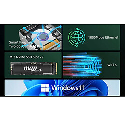 Mini PC BMAX B6 Power, Intel Core i7-1060NG7 jusqu'à 3,8 GHz, 16 Go LPDDR4 1 To SSD pas cher
