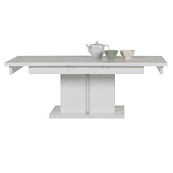 Avis Dansmamaison Table basse avec allonge Blanc Brillant - KIELE