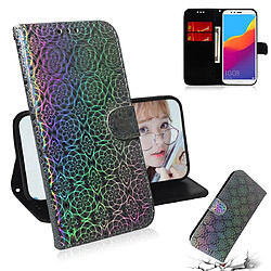 Wewoo Housse Coque Pour Huawei Y6 2018 / Honor 7A Couleur unie Boucle magnétique colorée Flip horizontal en cuir PU avec support et fentes cartes et portefeuille et lanière argent