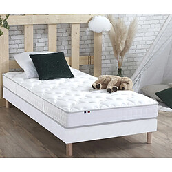 Idliterie Ensemble Matelas Mousse à Mémoire de forme et mousse HR ZENITH + Sommier - Made in France