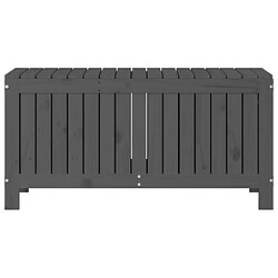 Helloshop26 Coffre boîte meuble de jardin rangement 108 x 42,5 x 54 cm bois de pin gris 02_0013076