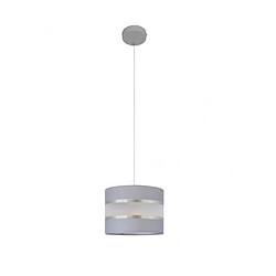 Helam Suspension Helen Tissu,Fer GrisArgenté 1 ampoule 85cm