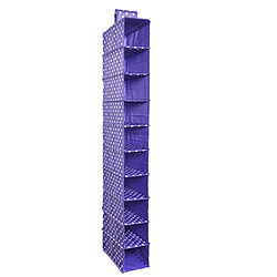 10-étagères dot oxford suspendus organisateur de placard diviseur pliable violet