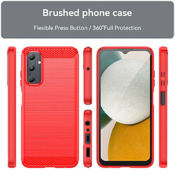 Htdmobiles Coque pour Samsung Galaxy A05s - housse etui silicone gel carbone + verre trempe - ROUGE