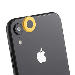 Wewoo Couvercle de bague de protection d'objectif d'appareil photo arrière avec broche d'éjection pour iPhone XR jaune