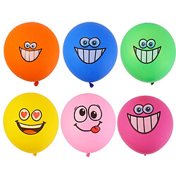 Wewoo 51 pcs mignon imprimé grands yeux smiley latex ballons décoration de fête d'anniversaire pas cher