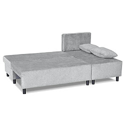 Avis Bestmobilier Gloria - canapé d'angle réversible 4 places convertible avec coffre en tissu texturé