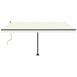 Avis Maison Chic Auvent automatique | Store banne extérieur | Marquise avec capteur de vent et LED 450x350 cm Crème -MN96265