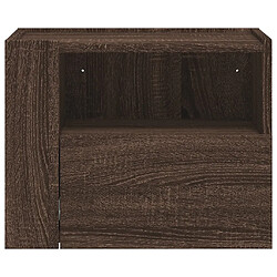 Avis vidaXL Table de chevet murale chêne marron 45x30x35 cm