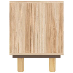 Acheter vidaXL Meuble TV Marron 80x30x40cm Bois de pin massif et rotin naturel