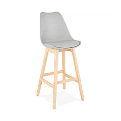 Kokoon Design Tabouret de bar design APRIL GREY 48x56x112 cm