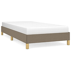 vidaXL Cadre de lit sans matelas taupe 80x200 cm tissu