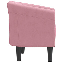 Avis vidaXL Chaise cabriolet rose velours