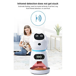 Avis Universal Robot d'éleveur d'animaux de compagnie automatique avec enregistrement sonore, bol de nourriture pour chiens en acier inoxydable, minuteur d'écran LCD pour chats de voiture, distributeur de nourriture.