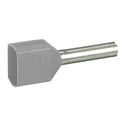 embout de cablage 2 x 2.5 mm2 - gris - legrand starfix - lot de 100