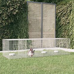 vidaXL Cage à lapin 217 cm