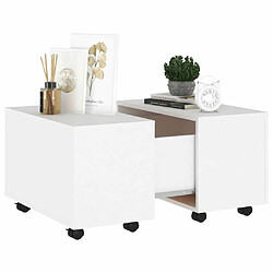 Acheter Maison Chic Table basse,Table Console Table d'appoint, Table pour salon Blanc 60x60x38 cm Aggloméré -MN95197