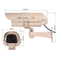 Acheter Caméras factices SOL1500 solaire clignotant diode Beige