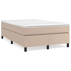 vidaXL Sommier à lattes de lit avec matelas Cappuccino 120x200 cm