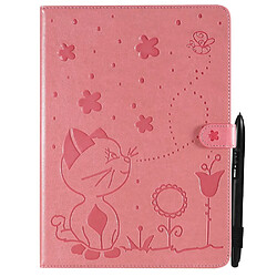 Etui en PU motif chat et abeille rose pour votre iPad mini (2021)