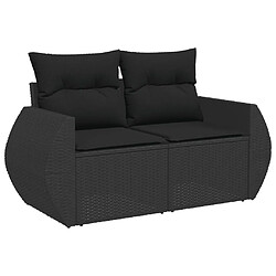 Avis Maison Chic Salon de jardin 10 pcs avec coussins | Ensemble de Table et chaises | Mobilier d'Extérieur noir résine tressée -GKD95138