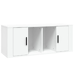 vidaXL Meuble TV Blanc 100x35x40 cm Bois d'ingénierie