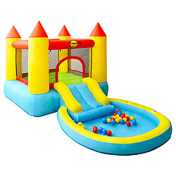 Happy Hop Château gonflable avec toboggan 200x365x190 cm PVC