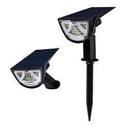 43 LED Projecteurs Solaires De Paysage IP65 Appliques Murales Solaires Imperméables Blanc Chaud