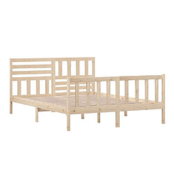 Acheter Maison Chic Lit adulte - Lit simple Cadre de lit,Structure du lit Contemporain Bois massif 150x200 cm Très grand -MN31283