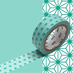 Masking tape étoiles Asanoha - Vert - 1,5 cm x 7 m