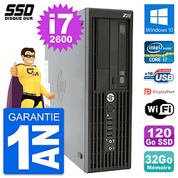 PC HP WorkStation Z210 SFF Intel i7-2600 RAM 32Go SSD 120Go Windows 10 Wifi - Occasion