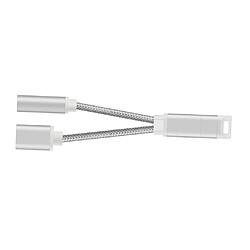 Avis 2 En 1 USB C Type C Vers 3,5 Mm Casque Audio Jack Aux u0026 Câble De Charge Argent