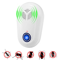 Wewoo 4W électronique ultrasons anti moustique blanc rat souris cafard insecte antiparasitaire répulsif, prise US, AC 90-250V