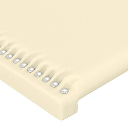 Avis vidaXL Têtes de lit 2 pcs Crème 100x5x78/88 cm Similicuir